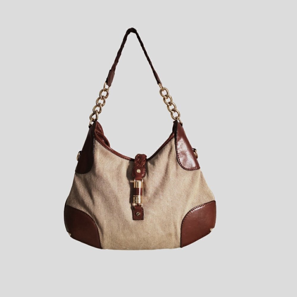 Vintage Michael‎ Kors Greenwich Hemp Mocha Shoulder Bag